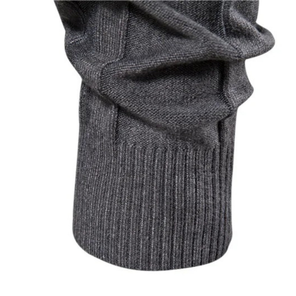 Men's Textured Ribbed Turtleneck Sweater