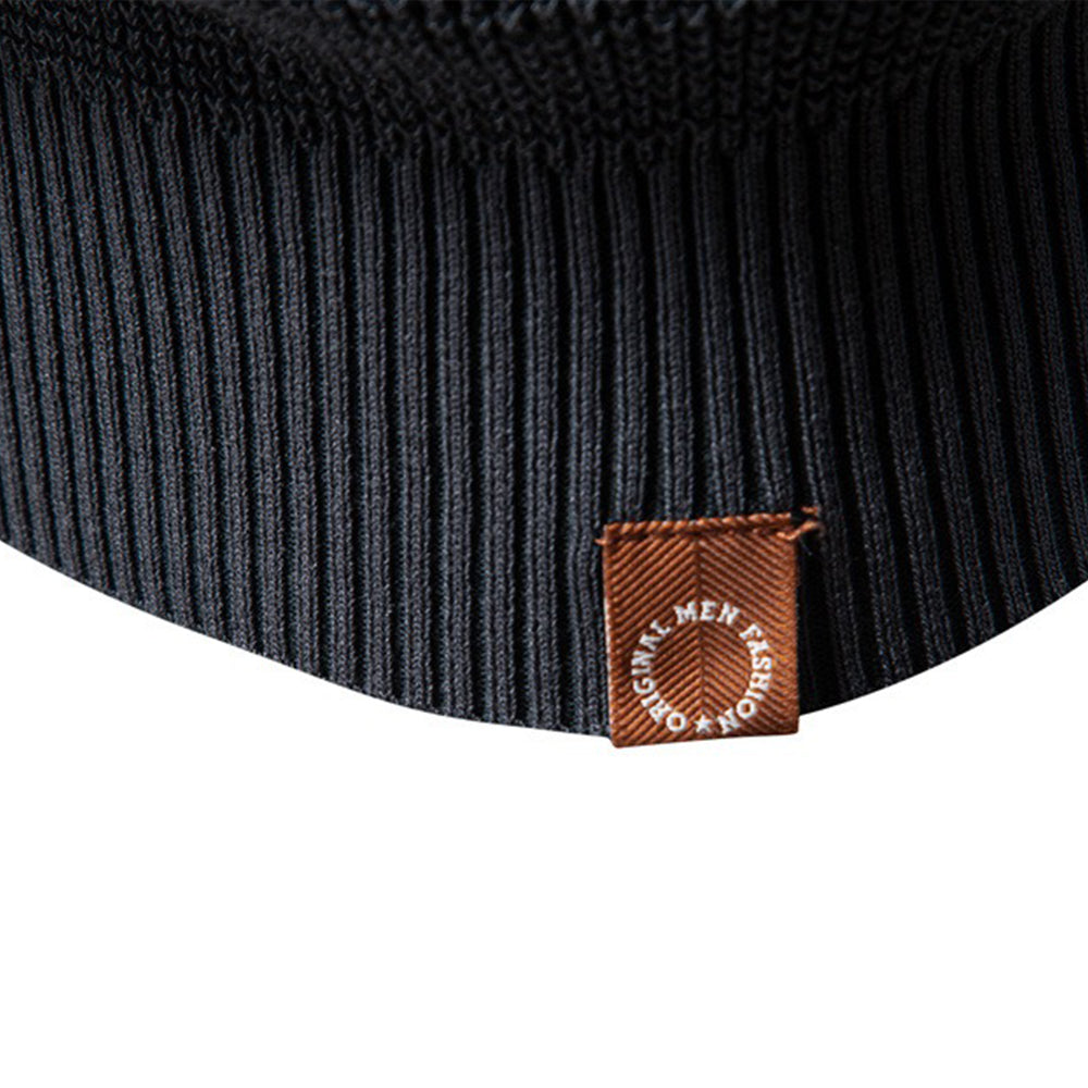 Men's Textured Knit Pullover Sweater