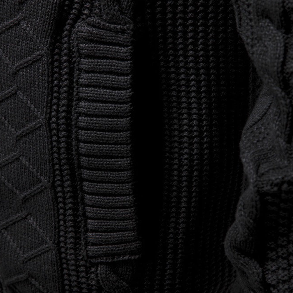 Men's Textured Full-Zip Knit Sweater