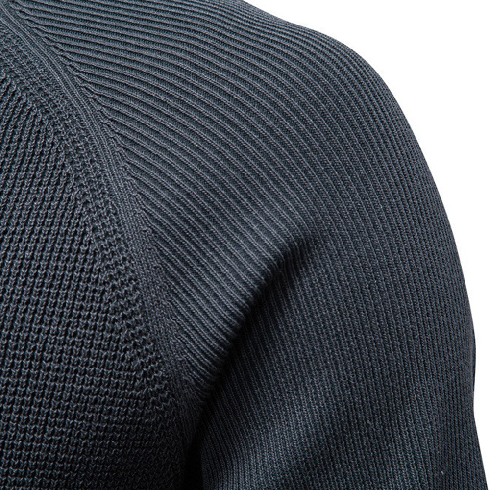 Men's Textured Knit Pullover Sweater