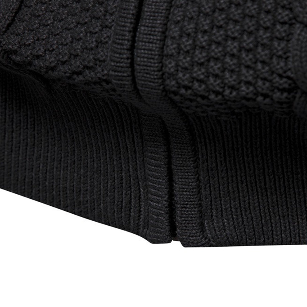 Men's Textured Full-Zip Knit Sweater