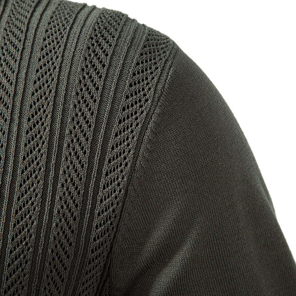 Men's Quarter-Zip Knit Polo Sweater