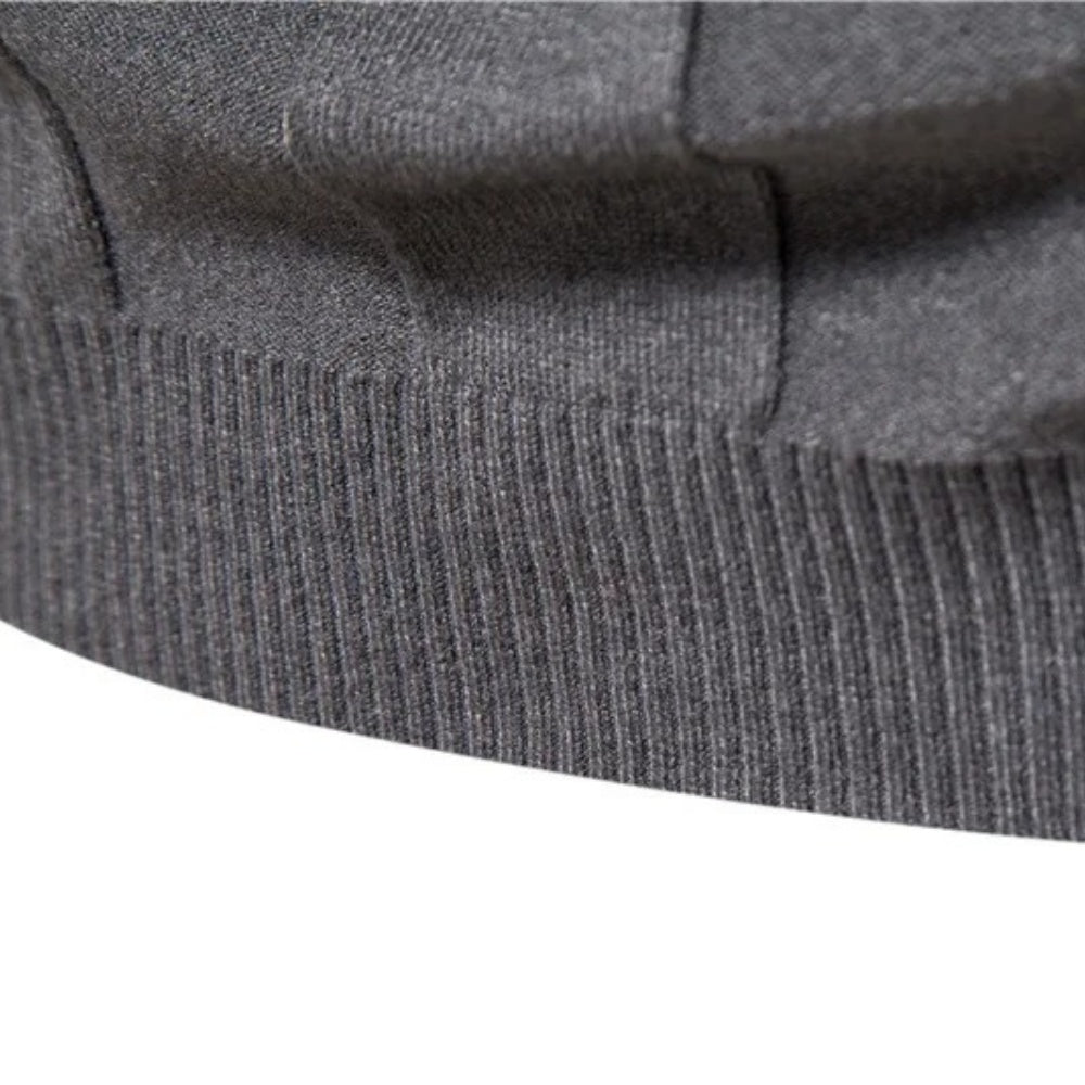 Men's Textured Ribbed Turtleneck Sweater