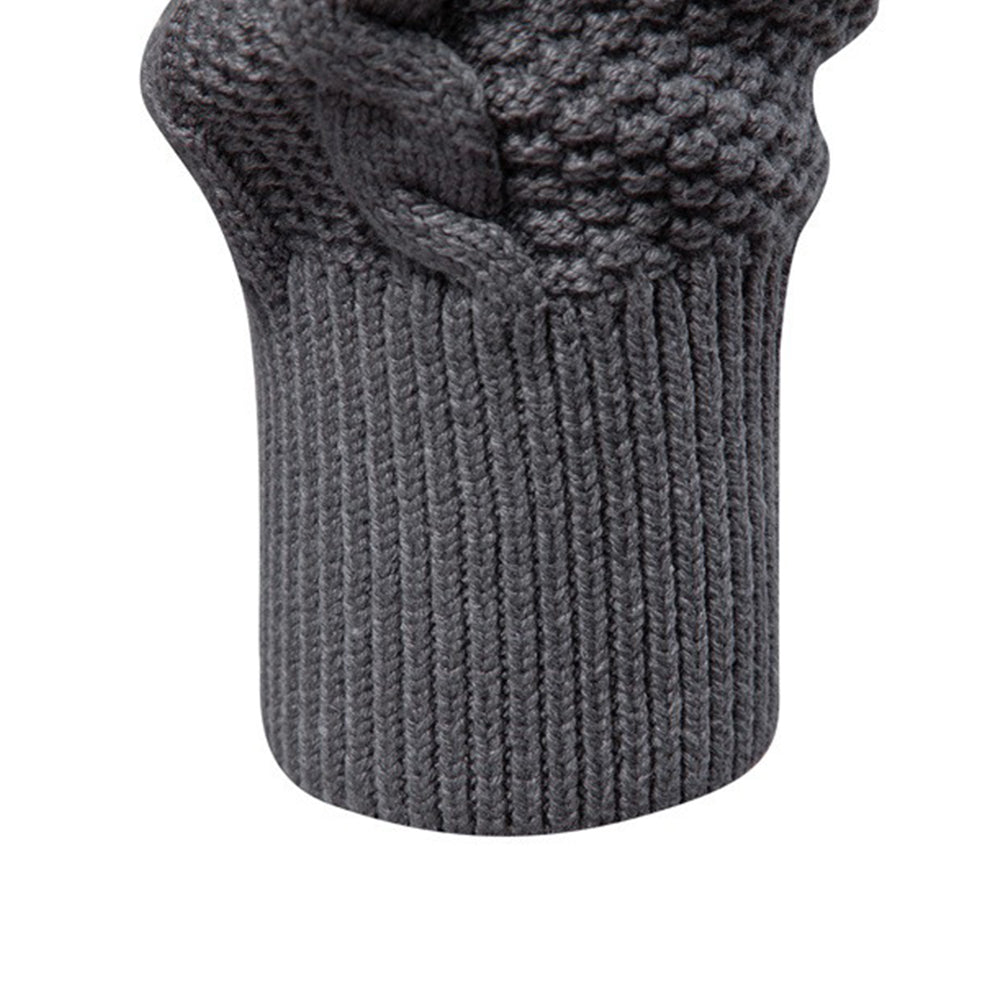 Men's Textured Full-Zip Knit Sweater