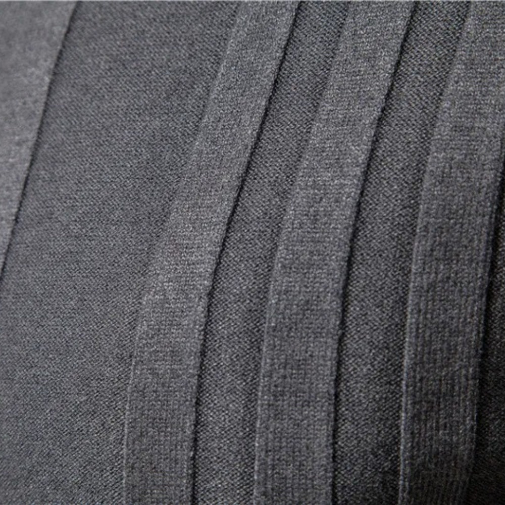 Men's Textured Ribbed Turtleneck Sweater