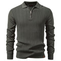 Men's Quarter-Zip Knit Polo Sweater