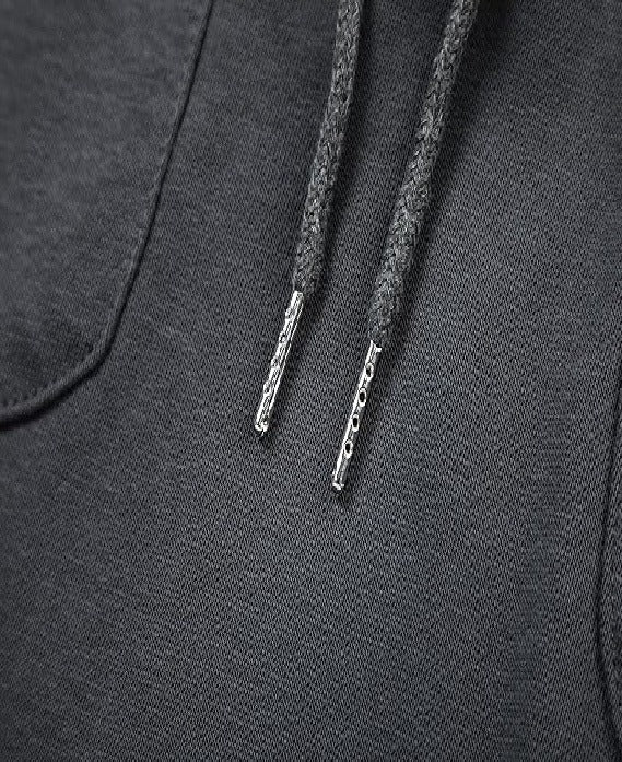 Men’s Tactical Cargo Hoodie – Quarter Zip Pullover, Workout & Outdoor, Grey