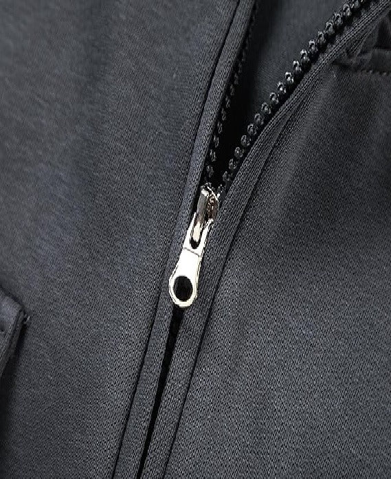 Men’s Tactical Cargo Hoodie – Quarter Zip Pullover, Workout & Outdoor, Grey