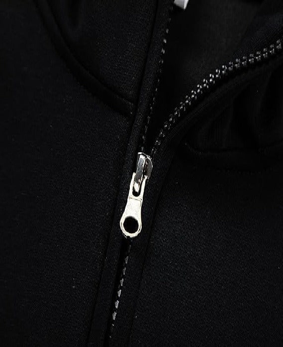 Men’s Tactical Cargo Hoodie – Quarter Zip Pullover, Workout & Outdoor, Black